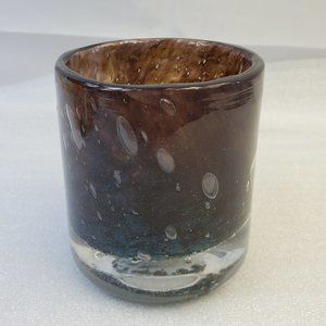 Henry Dean Mouthblown Glass Votive (brown/brunette)